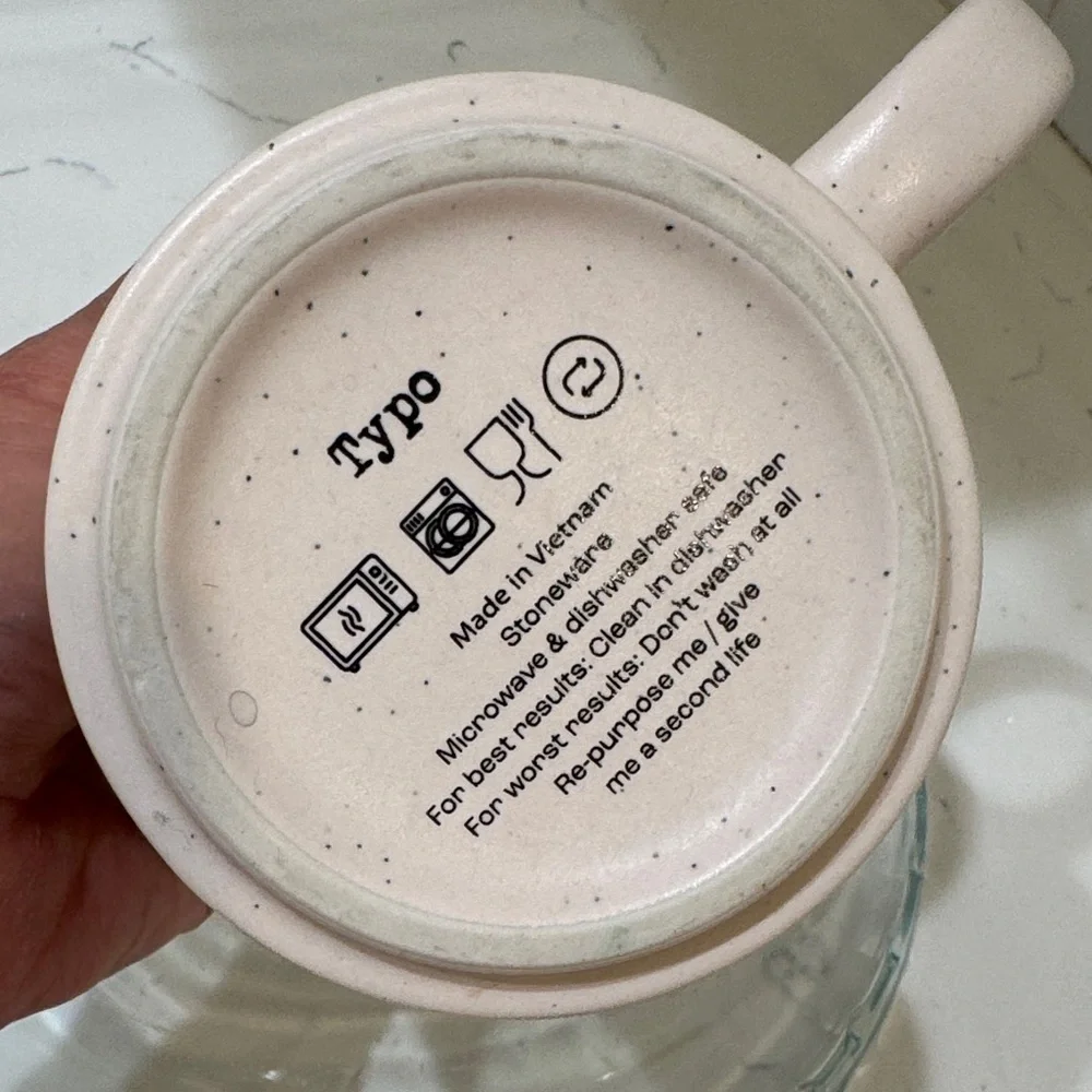 Speckled Ceramic Mug - Be a Good Human - Cream